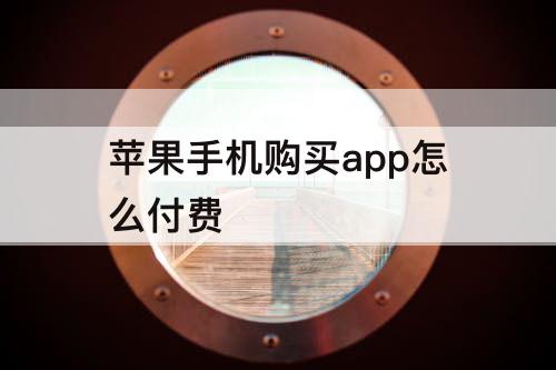 苹果手机购买app怎么付费