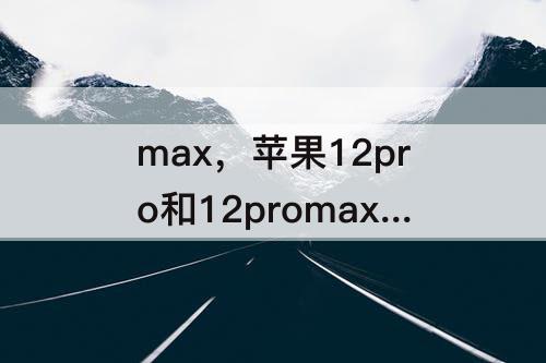 max，苹果12pro和12promax哪个更值得买