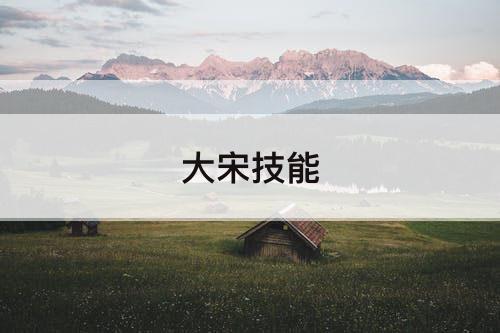 大宋技能
