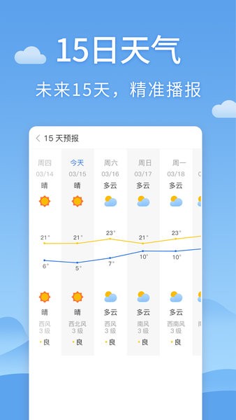 清新天气预报