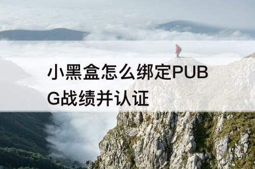 小黑盒怎么绑定PUBG战绩并认证