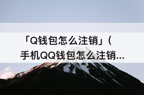 「Q钱包怎么注销」(手机QQ钱包怎么注销)