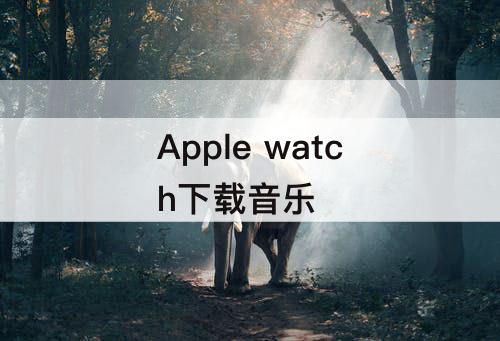 Apple watch下载音乐