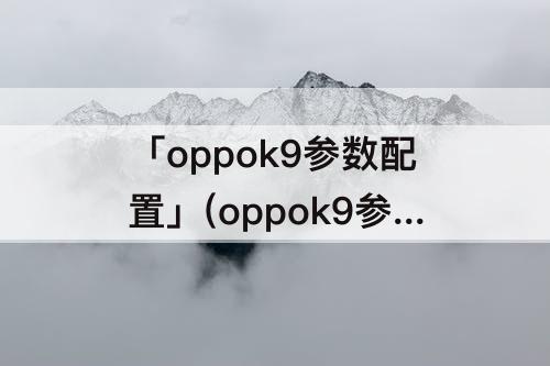 「oppok9参数配置」(oppok9参数配置详细参数)