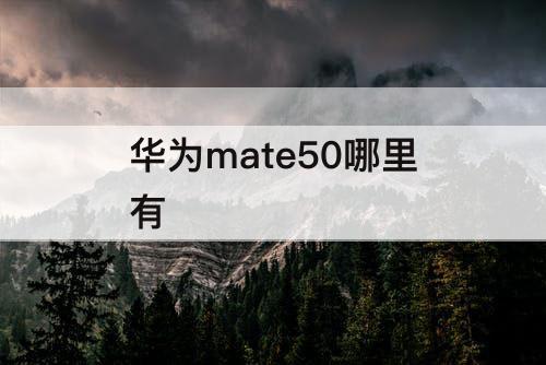 华为mate50哪里有