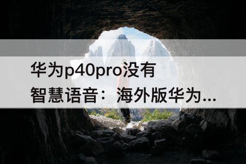 华为p40pro没有智慧语音：海外版华为p40pro没有智慧语音