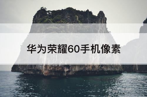 华为荣耀60手机像素