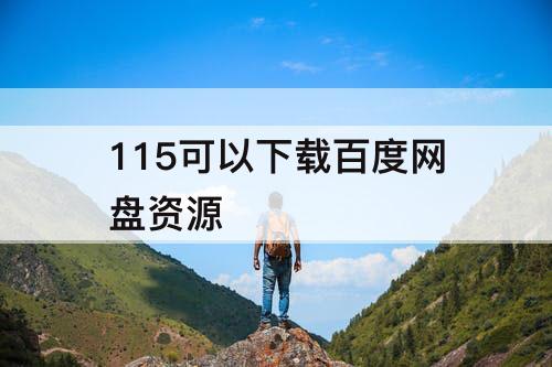 115可以下载百度网盘资源