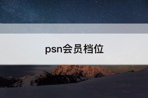 psn会员档位