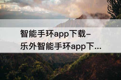 智能手环app下载-乐外智能手环app下载