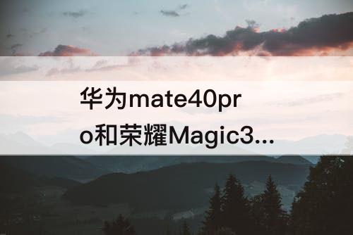 华为mate40pro和荣耀Magic3至臻-华为mate40pro和荣耀magic3至臻版区别