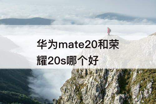 华为mate20和荣耀20s哪个好