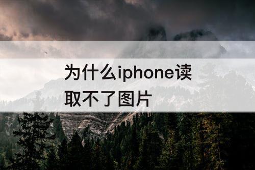 为什么iphone读取不了图片