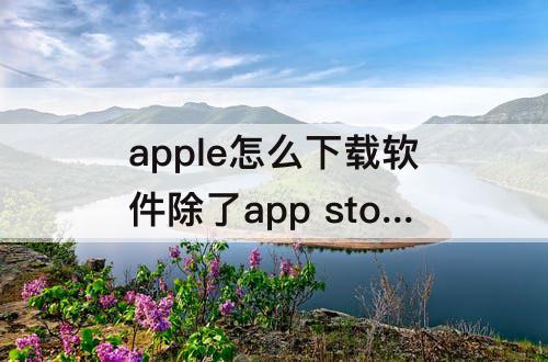 apple怎么下载软件除了app store