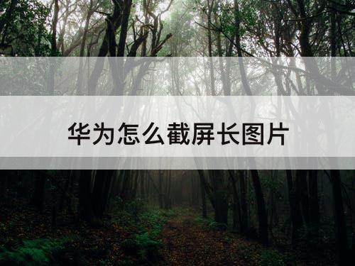 华为怎么截屏长图片