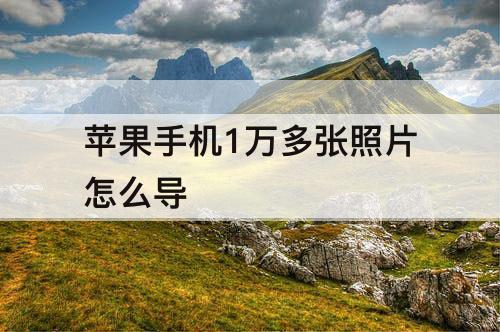 苹果手机1万多张照片怎么导