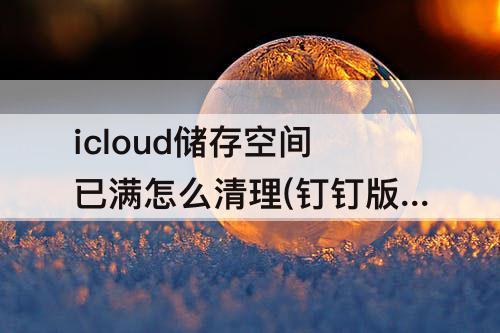 icloud储存空间已满怎么清理(钉钉版)