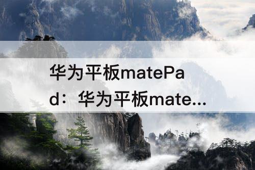 华为平板matePad：华为平板matepadse10.4