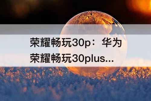 荣耀畅玩30p：华为荣耀畅玩30plus上市价格