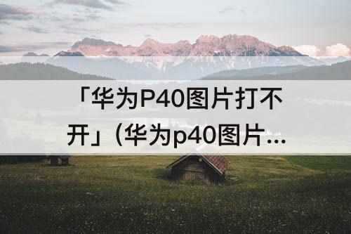 「华为P40图片打不开」(华为p40图片打不开什么原因)