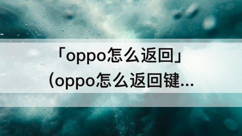 「oppo怎么返回」(oppo怎么返回键在哪)