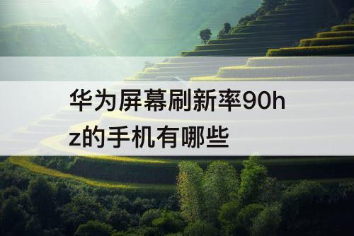 华为屏幕刷新率90hz的手机有哪些