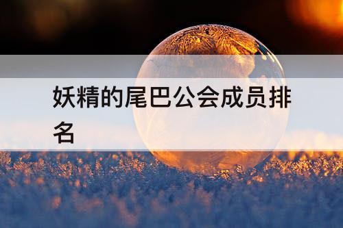 妖精的尾巴公会成员排名
