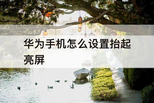 华为手机怎么设置抬起亮屏