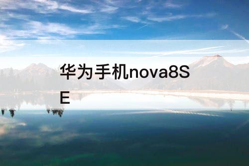 华为手机nova8SE