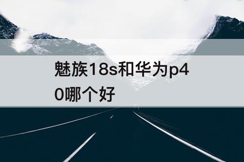 魅族18s和华为p40哪个好