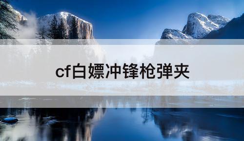 cf白嫖冲锋枪弹夹