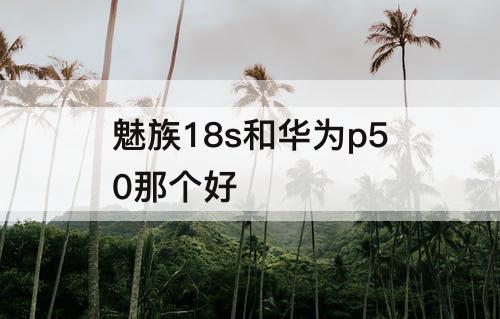 魅族18s和华为p50那个好