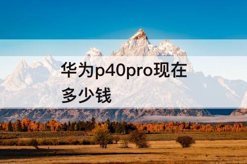 华为p40pro现在多少钱
