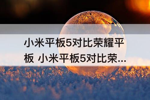 小米平板5对比荣耀平板 小米平板5对比荣耀平板8
