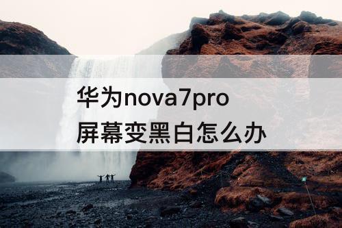 华为nova7pro屏幕变黑白怎么办