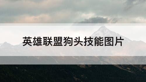 英雄联盟狗头技能图片