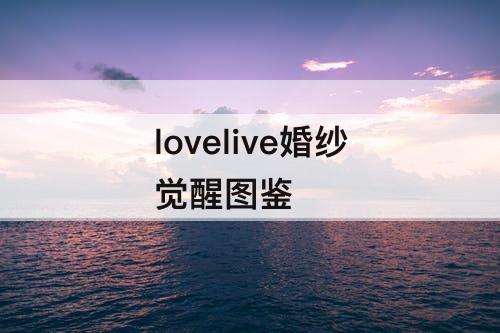 lovelive婚纱觉醒图鉴