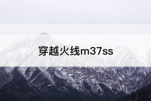 穿越火线m37ss