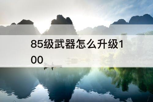 85级武器怎么升级100