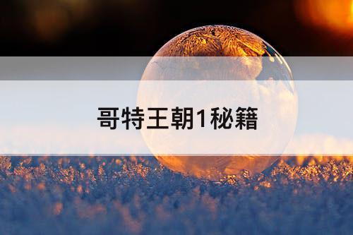 哥特王朝1秘籍