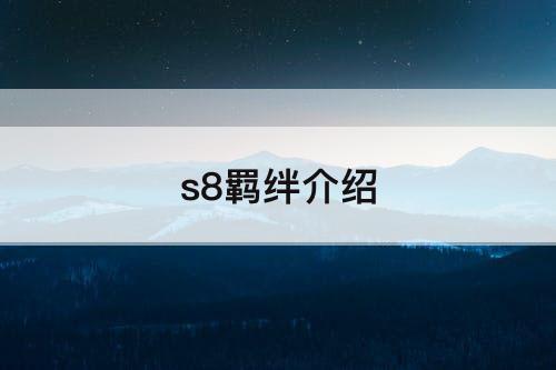s8羁绊介绍
