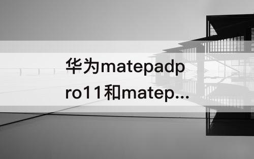 华为matepadpro11和matepad11