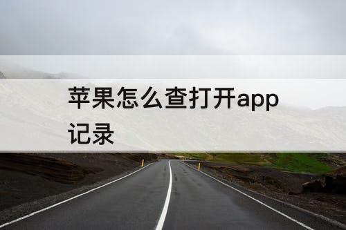 苹果怎么查打开app记录