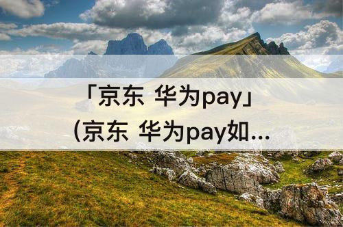 「京东 华为pay」(京东 华为pay如何使用)